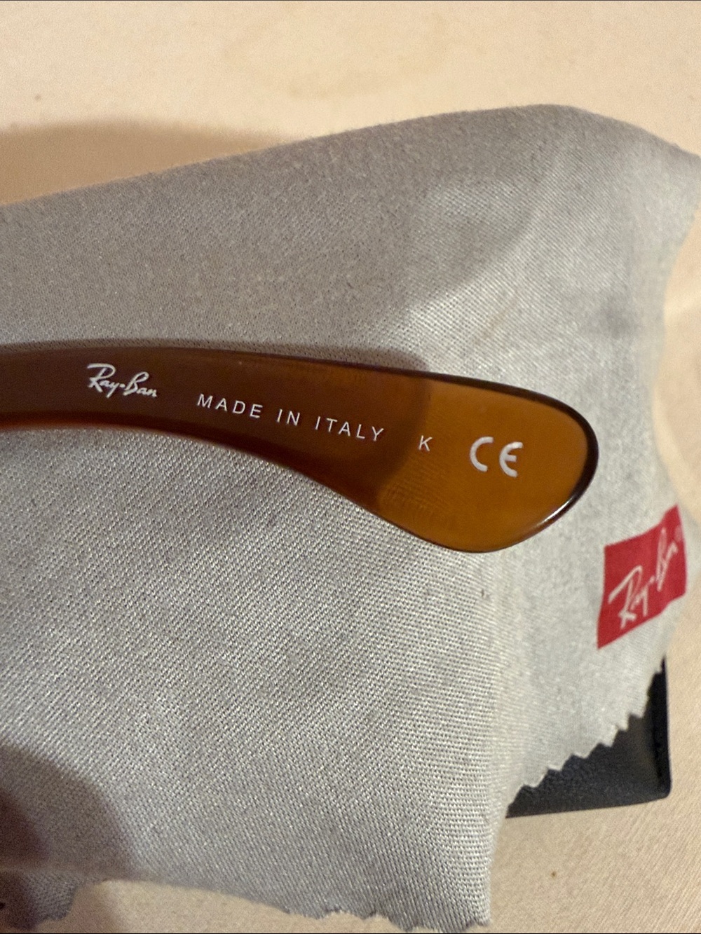 Ray-Ban Women's Beige Frame Sunglasses with Brown Gradient Lenses - Picture 5 of 7